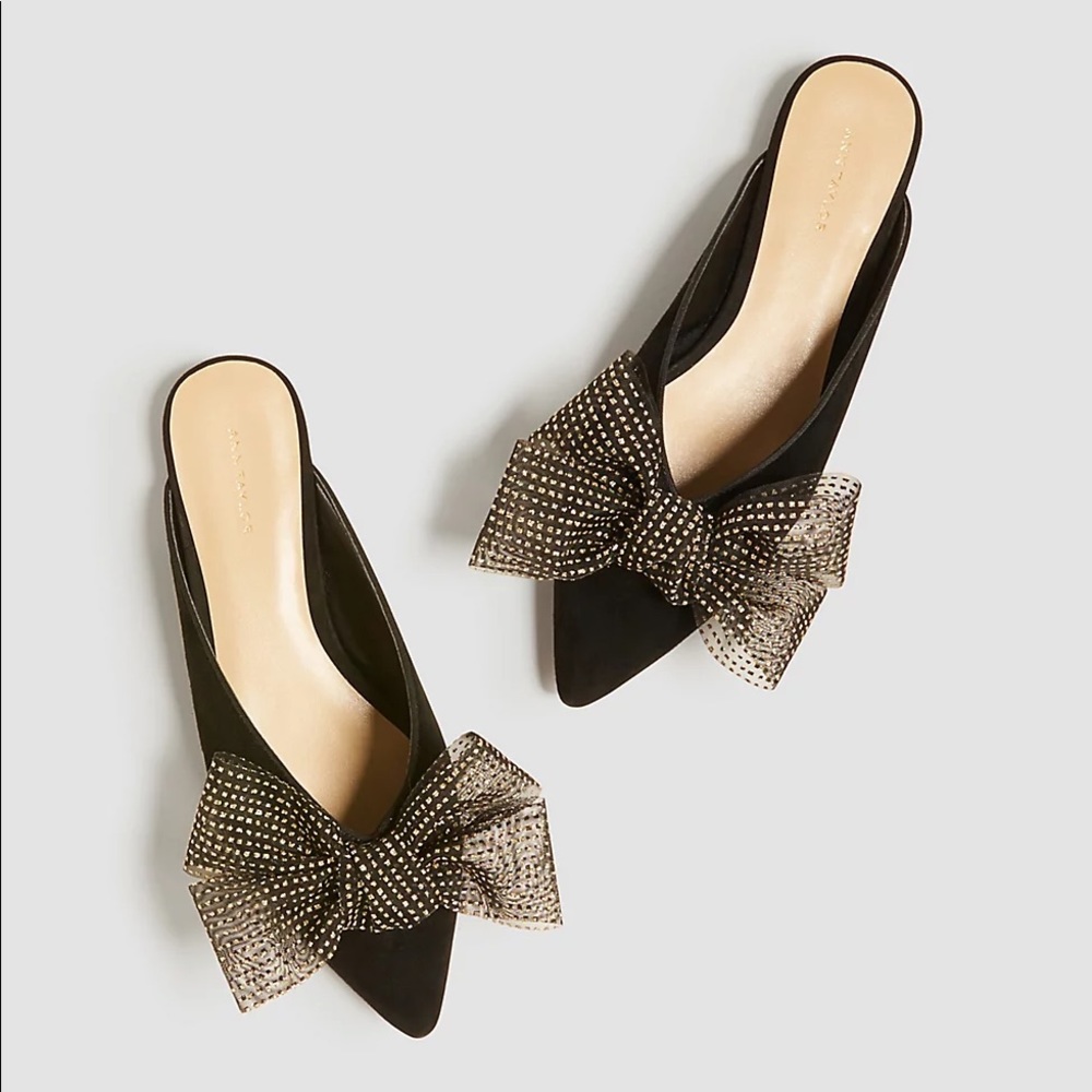 Ann Taylor Bow Slides NWT
